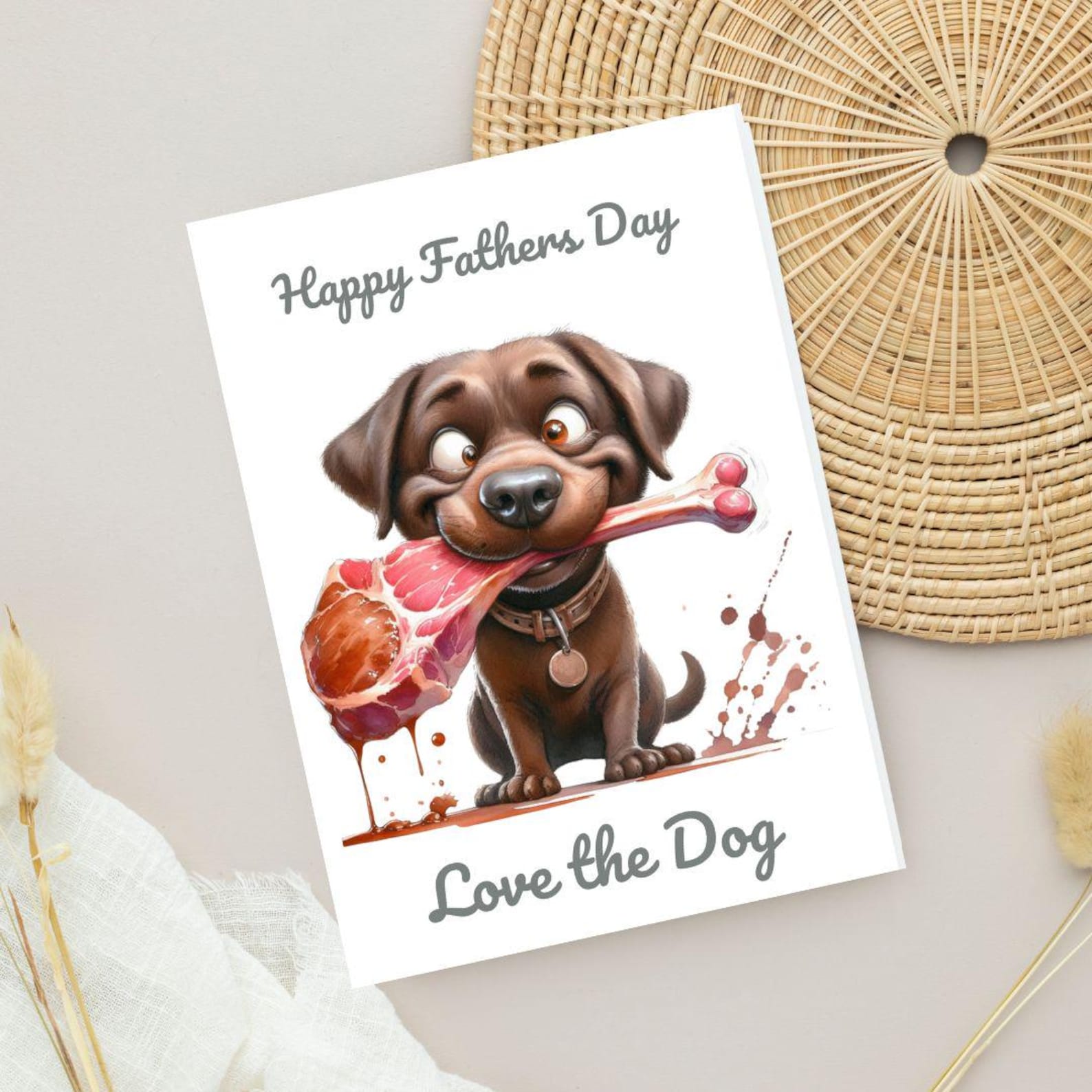 Printable Father's Day Card From Dog - Funny Dog Dad Download ...