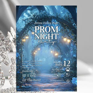 Enchanted Evening Invitation & Ticket Templates for Prom, Dance, Editable Designs, Fairytale Event Invite