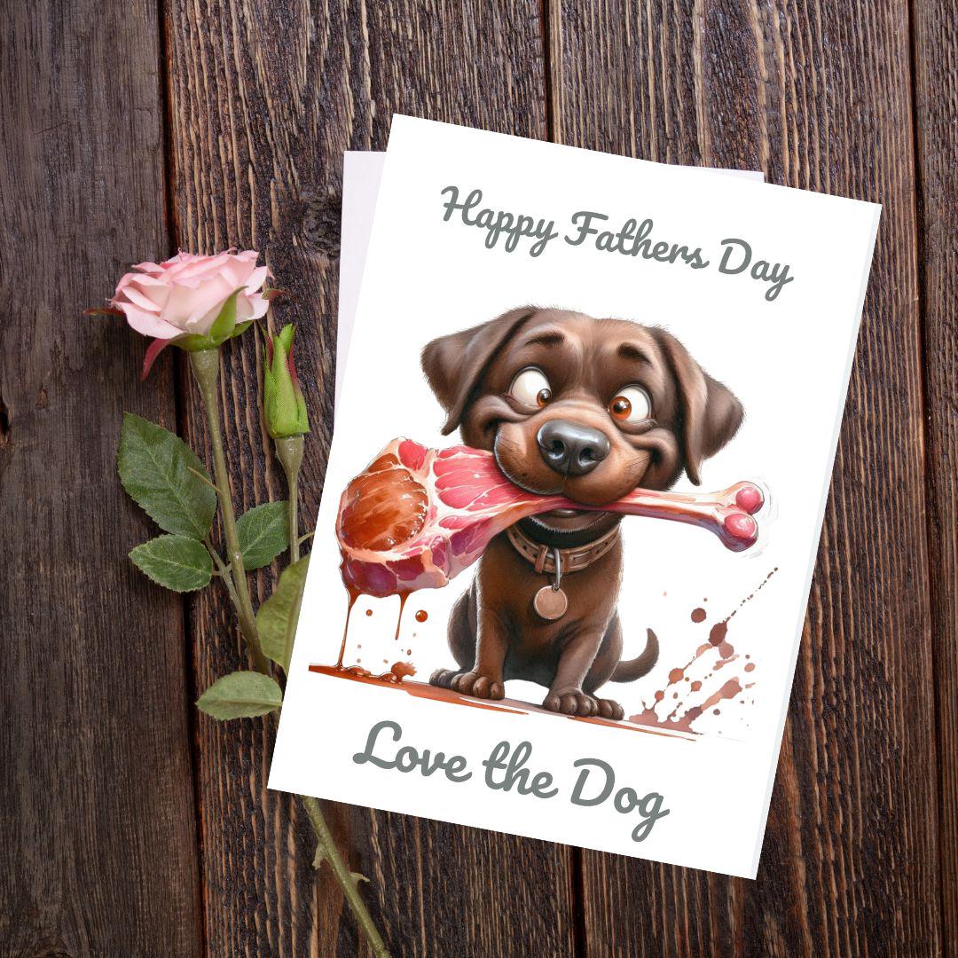 Printable Father's Day Card From Dog - Funny Dog Dad Download ...