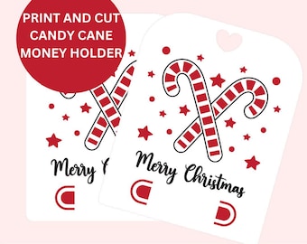 Zuckerstangenhalter SVG - Weihnachten DIY Projekt - Drucken und Schneiden der Dateien - Ferien Klassenzimmer Geschenke