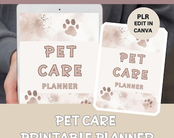 Digital Pet Planner Bundle - Editable Templates - Master Resell Rights - Pet Care Checklists
