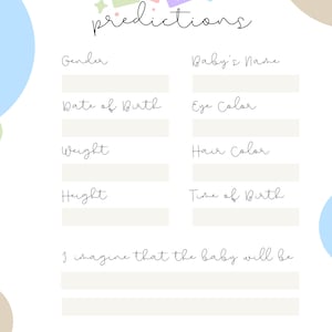 Giochi modificabili per baby shower Canva, gioco di previsione del sesso per il divertimento del baby shower