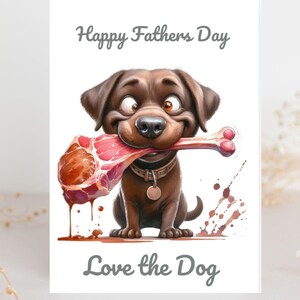 Printable Father's Day Card From Dog - Funny Dog Dad Download ...