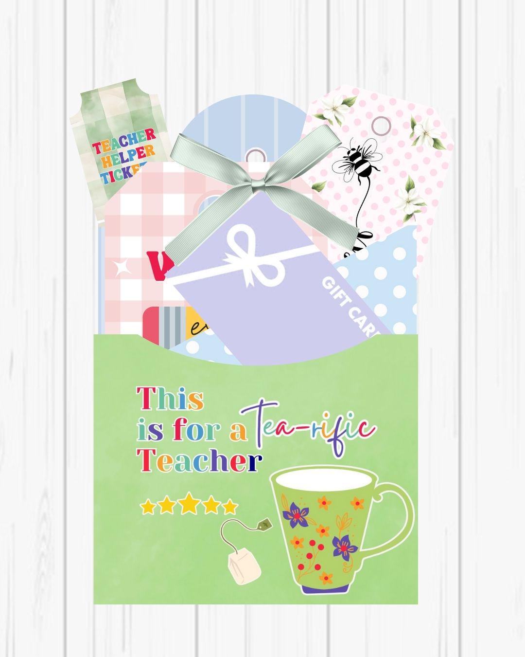 Teacher Appreciation Gift Tag: Printable Loaded Tea Thank You (CANVA ...