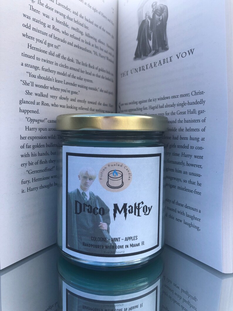 Draco Malfoy Scented Candle / Cologne Mint and Apples Etsy