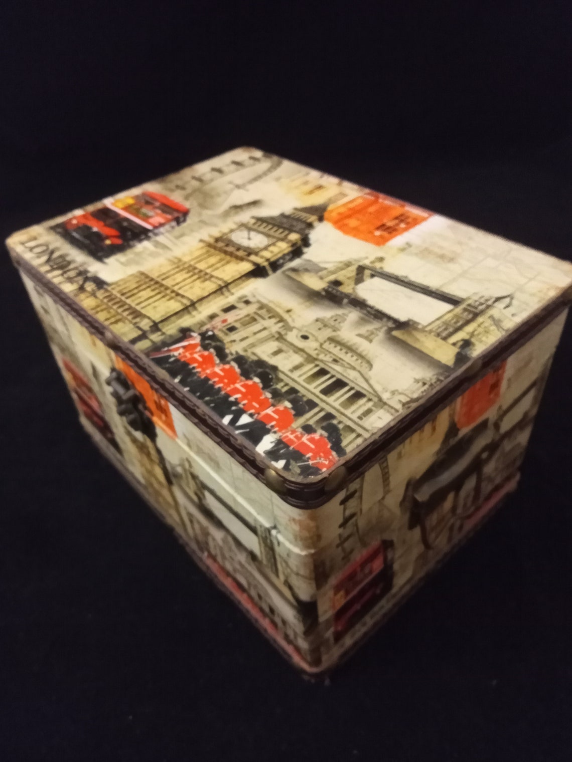 Vintage London Themed Storage Box or Trinket Box Etsy
