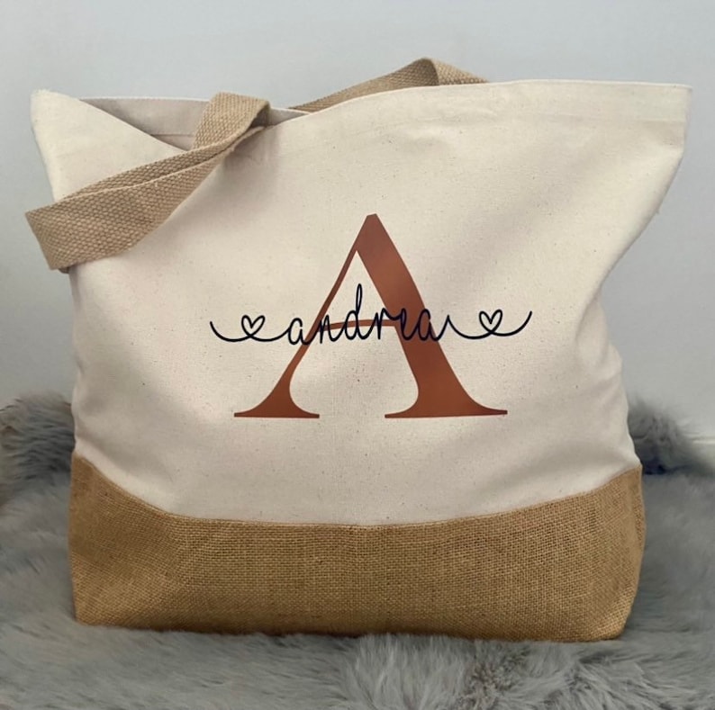 Shopper MRS. MOM OMA gepersonaliseerd met naam in gewenst ontwerp afbeelding 2