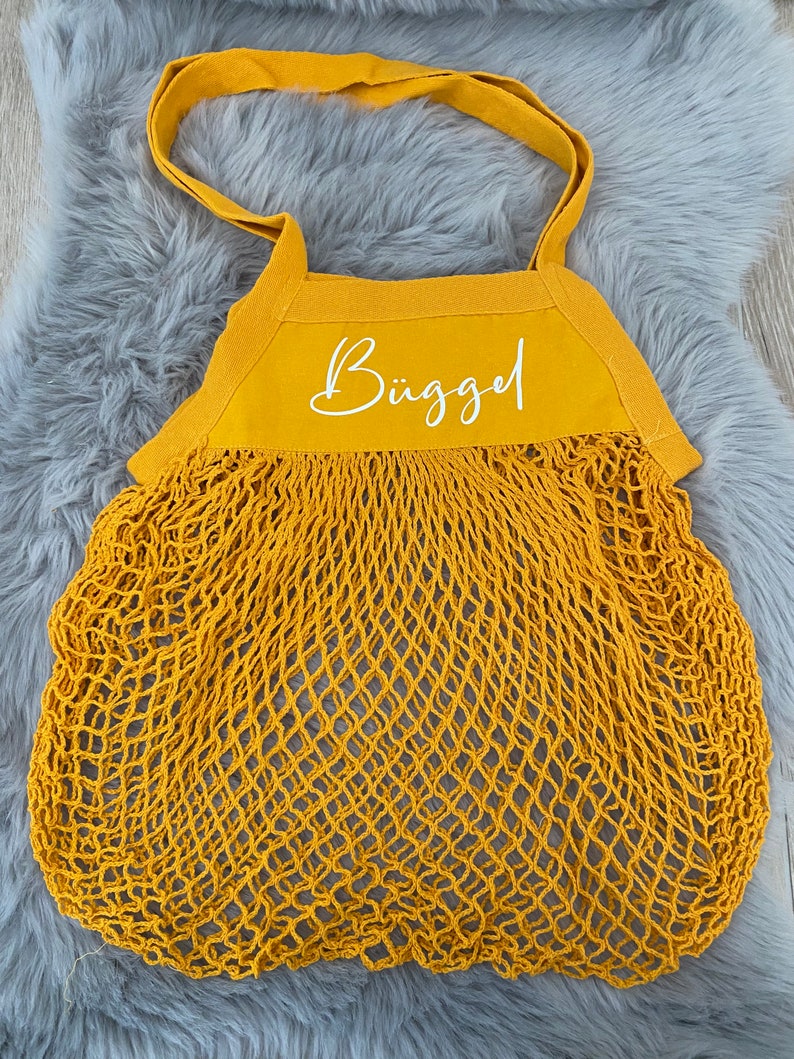 personalized shopping net, bag, mesh bag, gift, gift idea for Easter Amber