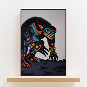 Canadian Aboriginal Artwork, First Nations & Inuit Art Style Print, Stunning Canada Poster, Contemporary Indigenous Wall Art for Home Decor