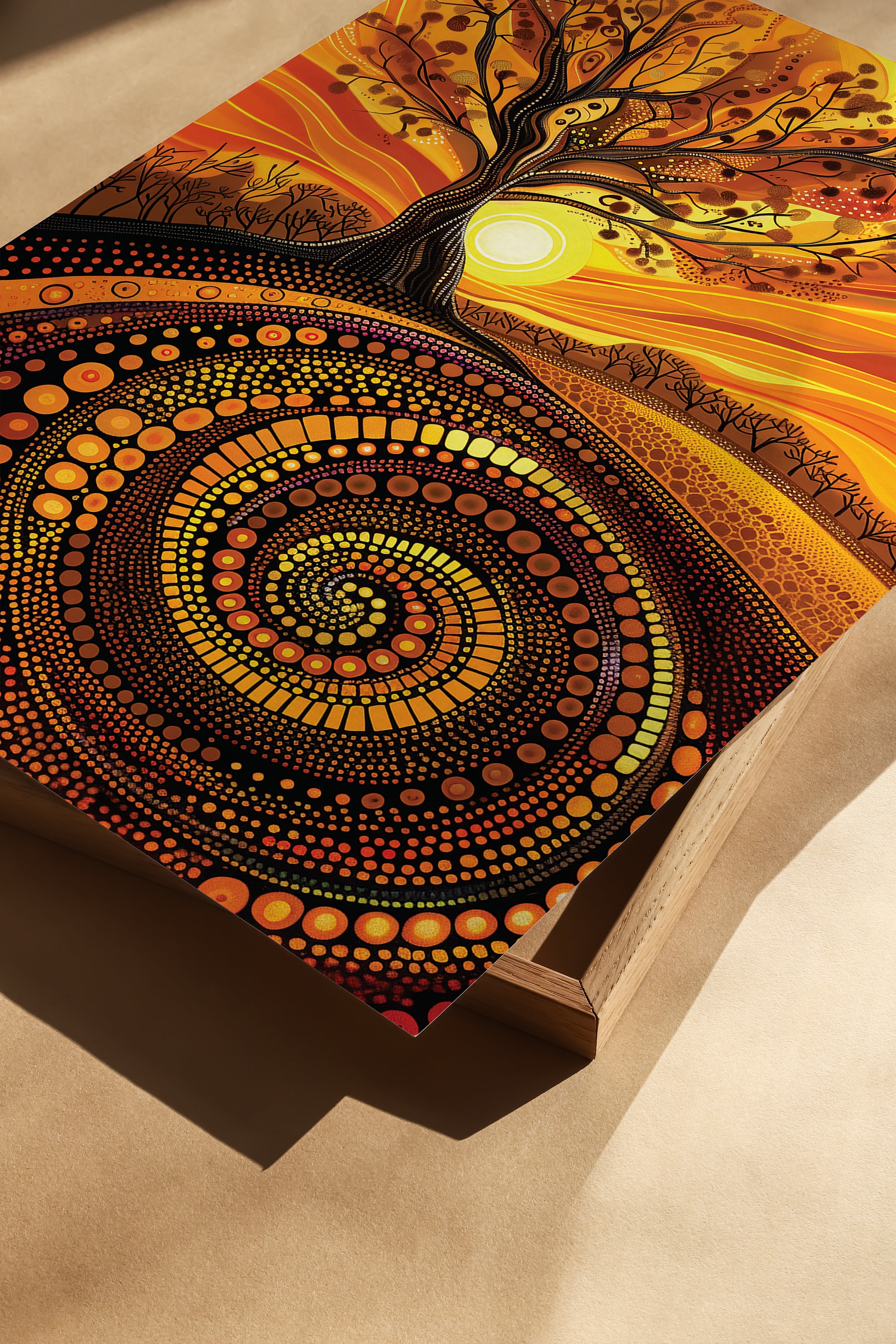 Aboriginal Dot Art Style Triptych Prints: Australian Dreamtime Gallery ...
