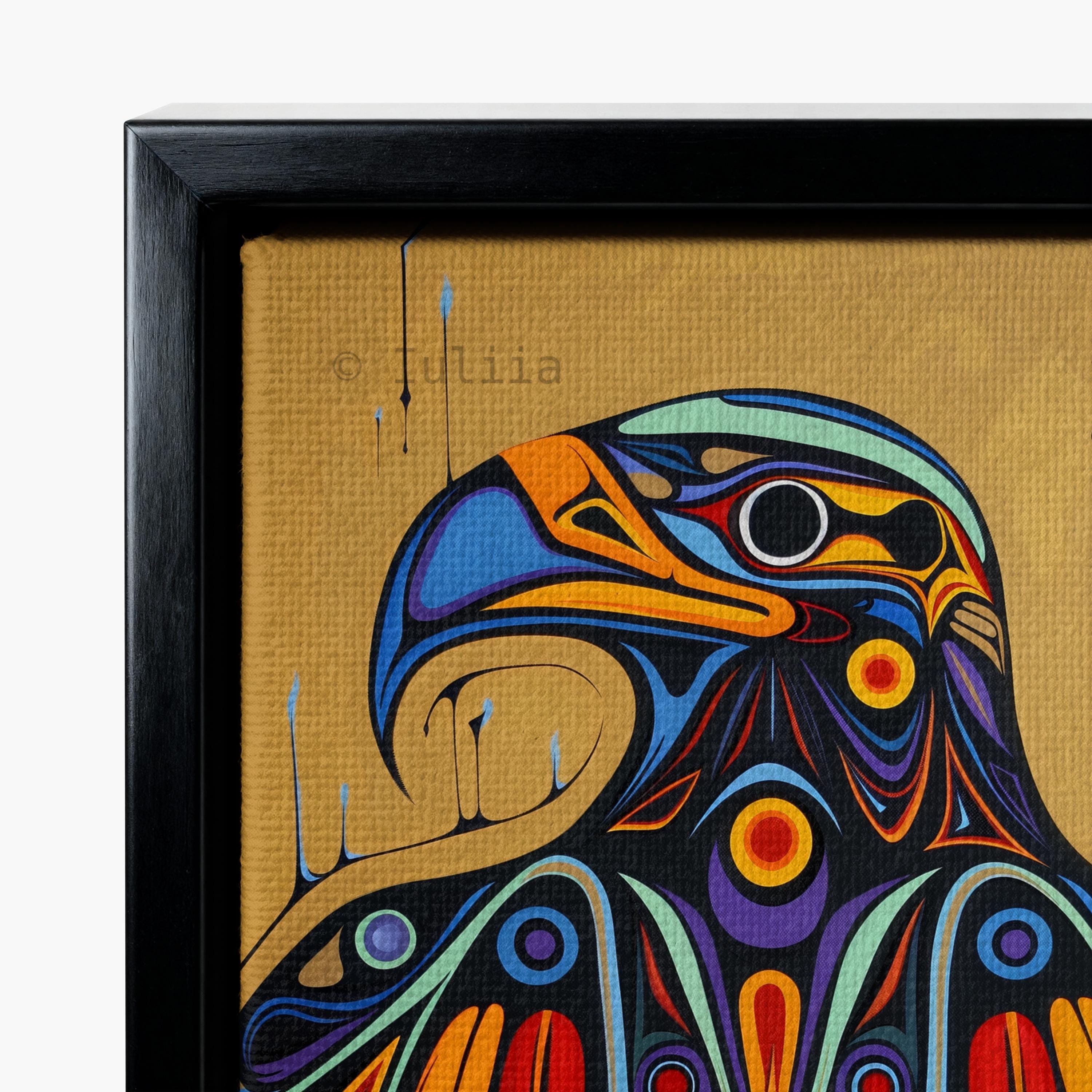 Indigenous Eagle Wall Art Print, Canadian Aboriginal Style Animal ...