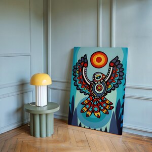 Bird Aboriginal Art Style Canvas, Contemporary Eagle Indigenous ...