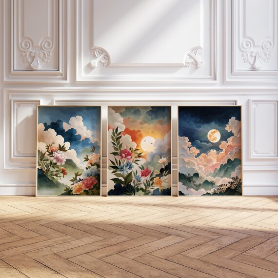 3 Piece Framed Triptych Morning Mountain Views by Tanya Shumkina TRI-SET-19-F1824並行輸入 \" Morning Light Triptych \" 3 - Pieces 24\" H x 36\" W Wood
