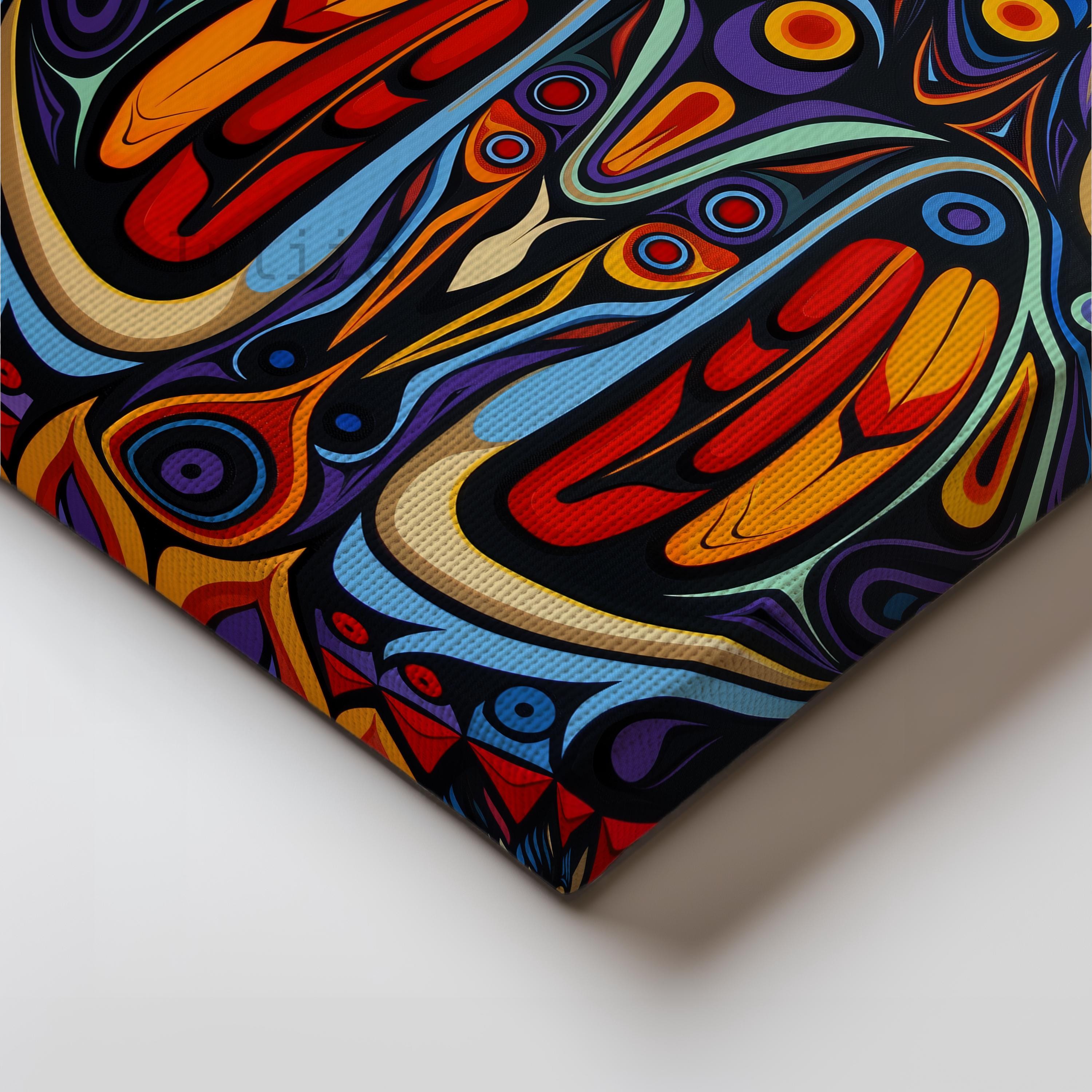 Indigenous Eagle Wall Art Print, Canadian Aboriginal Style Animal ...