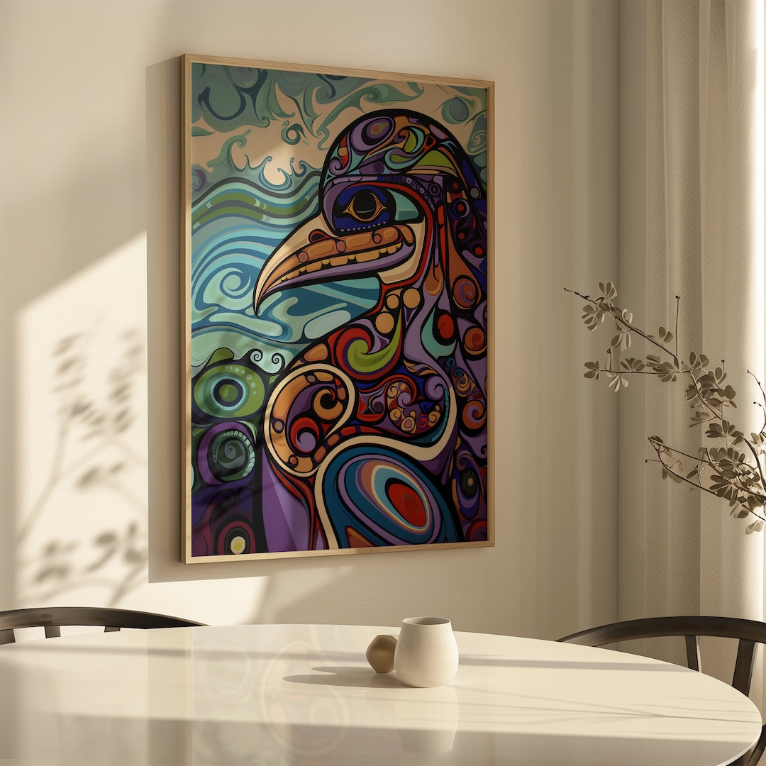 Canadian Aboriginal Art Inspired Print, Eagle First Nations Style ...