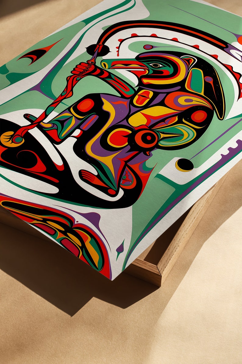Indigenous-inspired Wall Art Canada, Vibrant Canadian Aboriginal Style ...