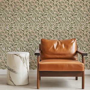 Willow Bough William Morris Wallpaper, Historic Floral Peel and Stick Roll for Stylish Bedroom and Living Room Aesthetic, Perfect Home Gift