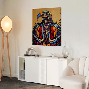 Indigenous Eagle Wall Art Print, Canadian Aboriginal Style Animal ...