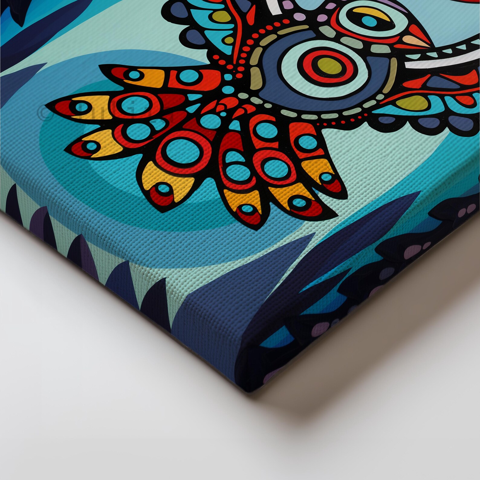 Bird Aboriginal Art Style Canvas, Contemporary Eagle Indigenous ...