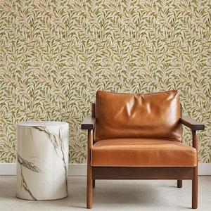 Vintage William Morris Willow Bough Wallpaper, Historic Floral Peel and Stick Roll for Bedroom and Living Room Aesthetic, Perfect Home Gift