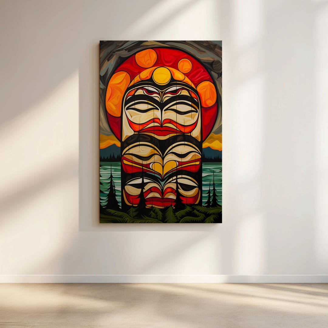 Abstract Aboriginal Canvas, Colorful Wall Art Inspired by Traditional ...