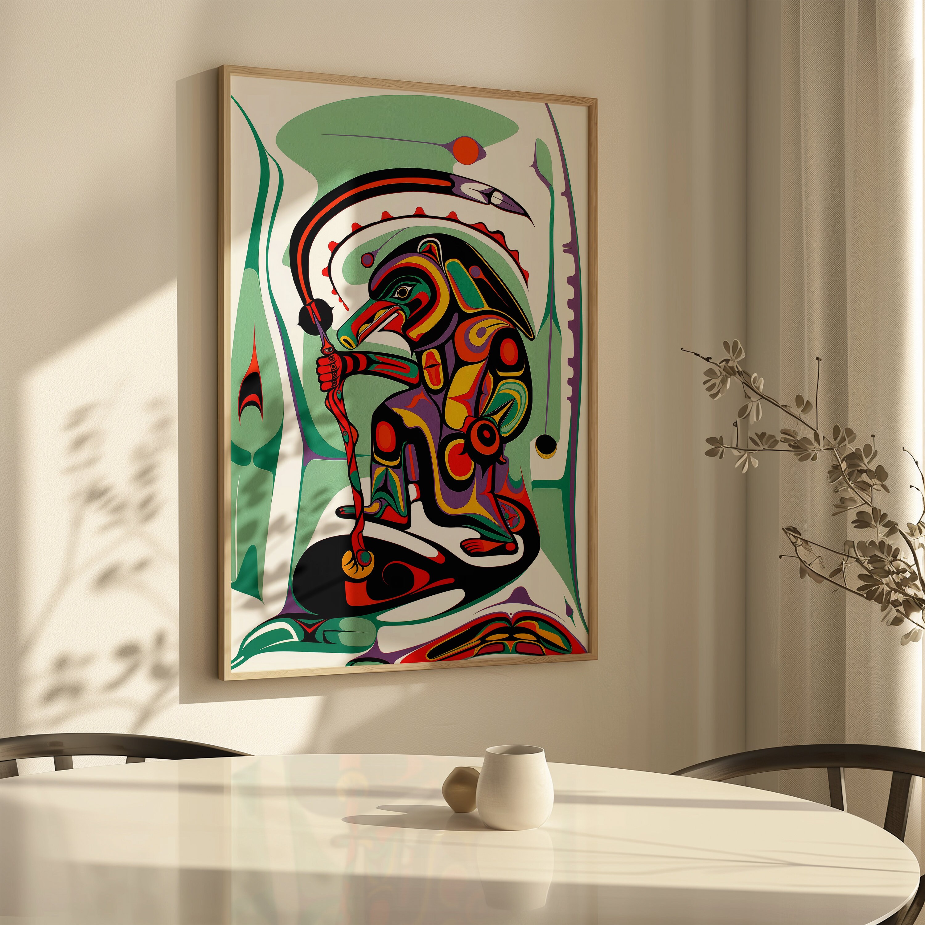 Indigenous-inspired Wall Art Canada, Vibrant Canadian Aboriginal Style ...