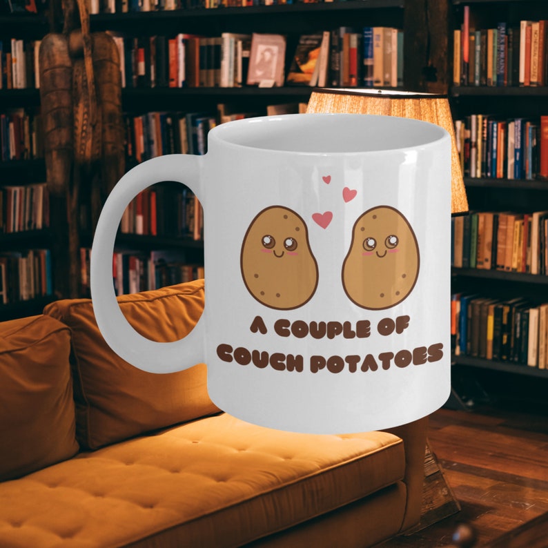 Funny Couch Potato Couple Mug Funny Valentine's Day Gift Etsy
