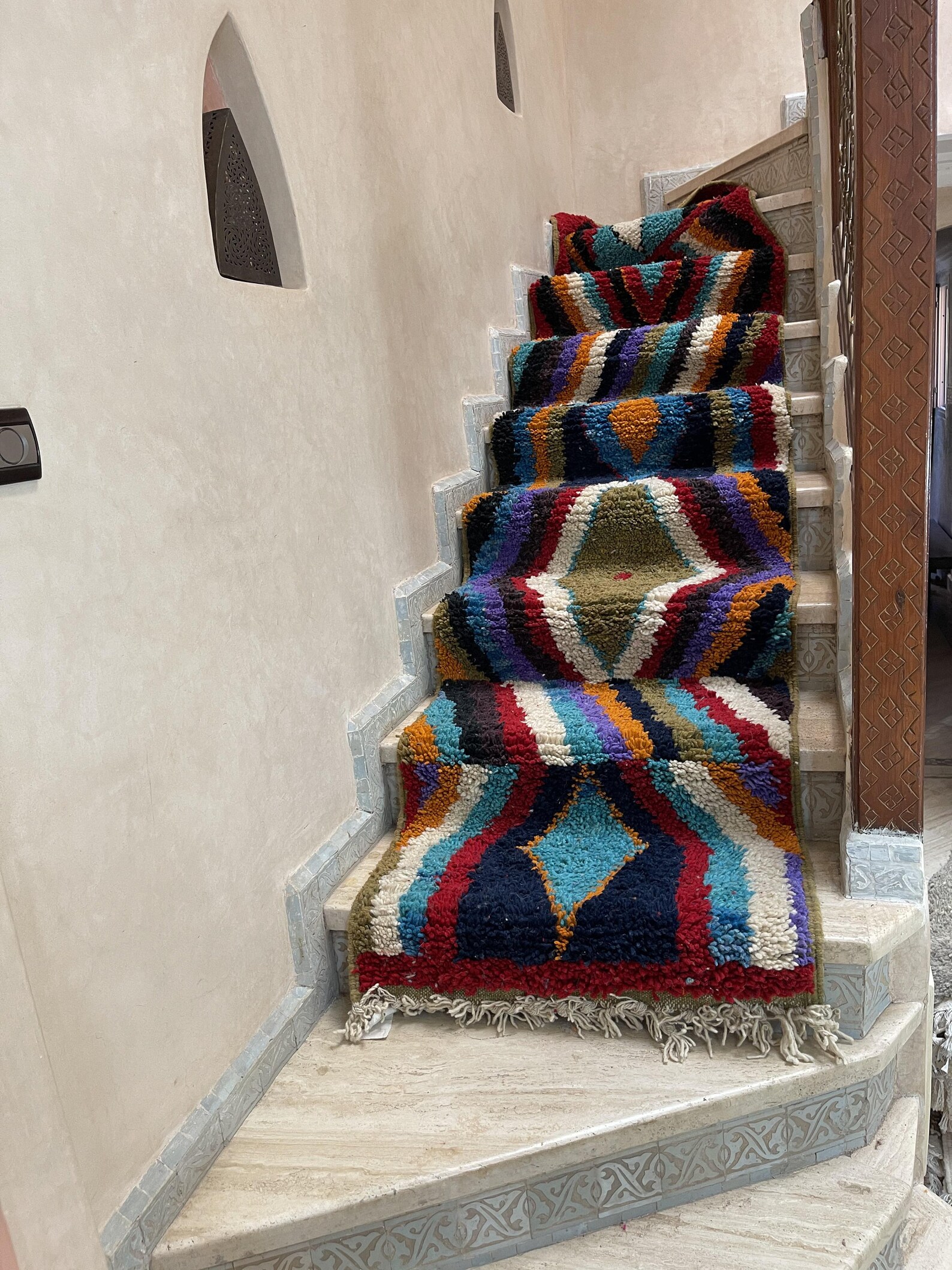 Unique Artistic Moroccan Rug Moroccan carpet for stairs Etsy
