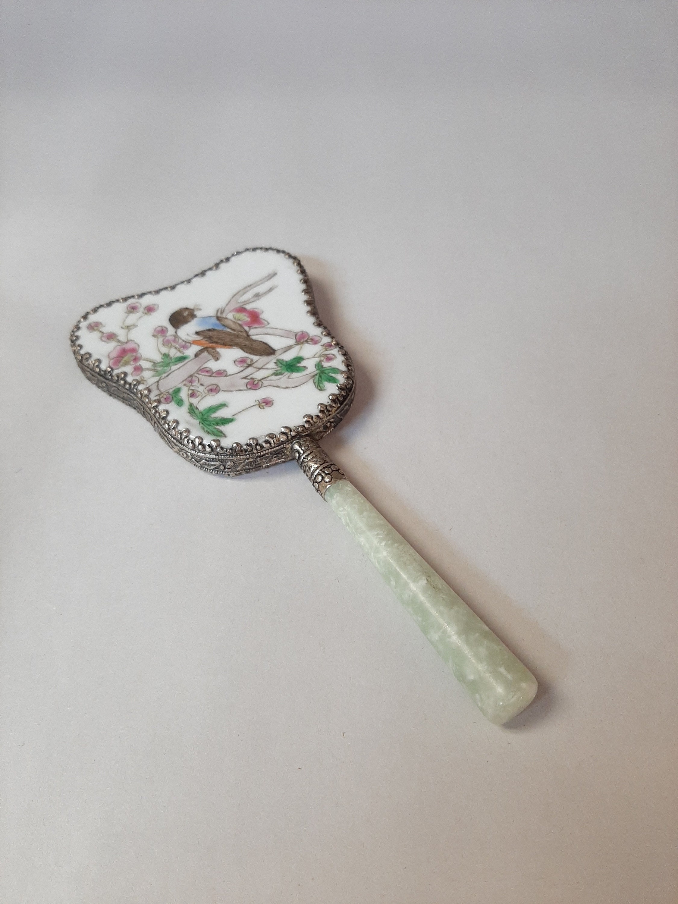 Chinese Hand Mirror with Jade Handle Etsy