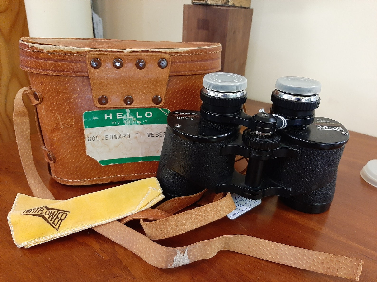 7x35 Mayflower Binoculars with Leather Case Etsy