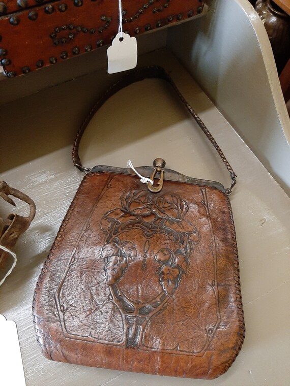 c1920s Leather Handbag