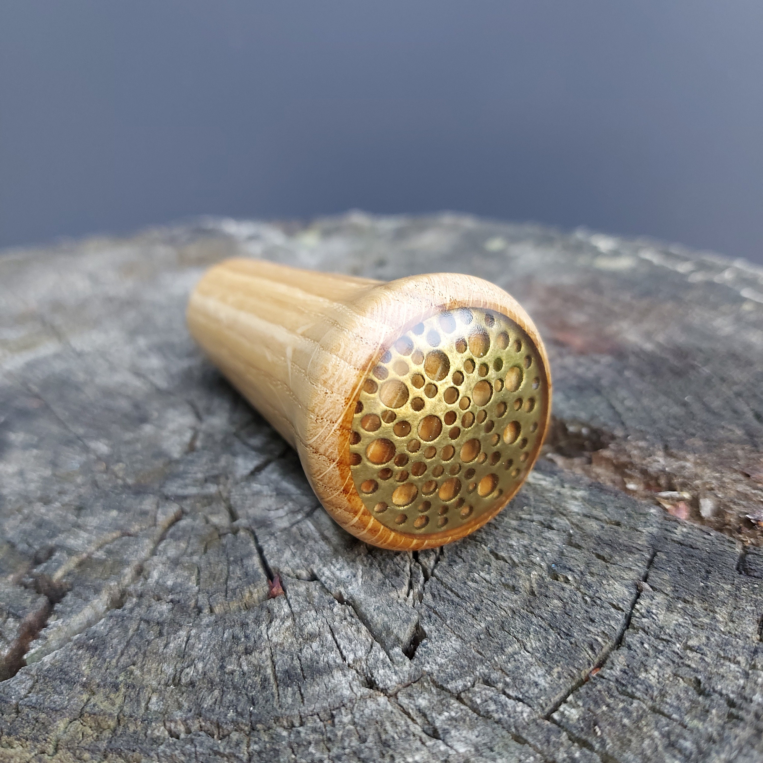 Wooden custom shift knob with resin and a bronze/brass Etsy
