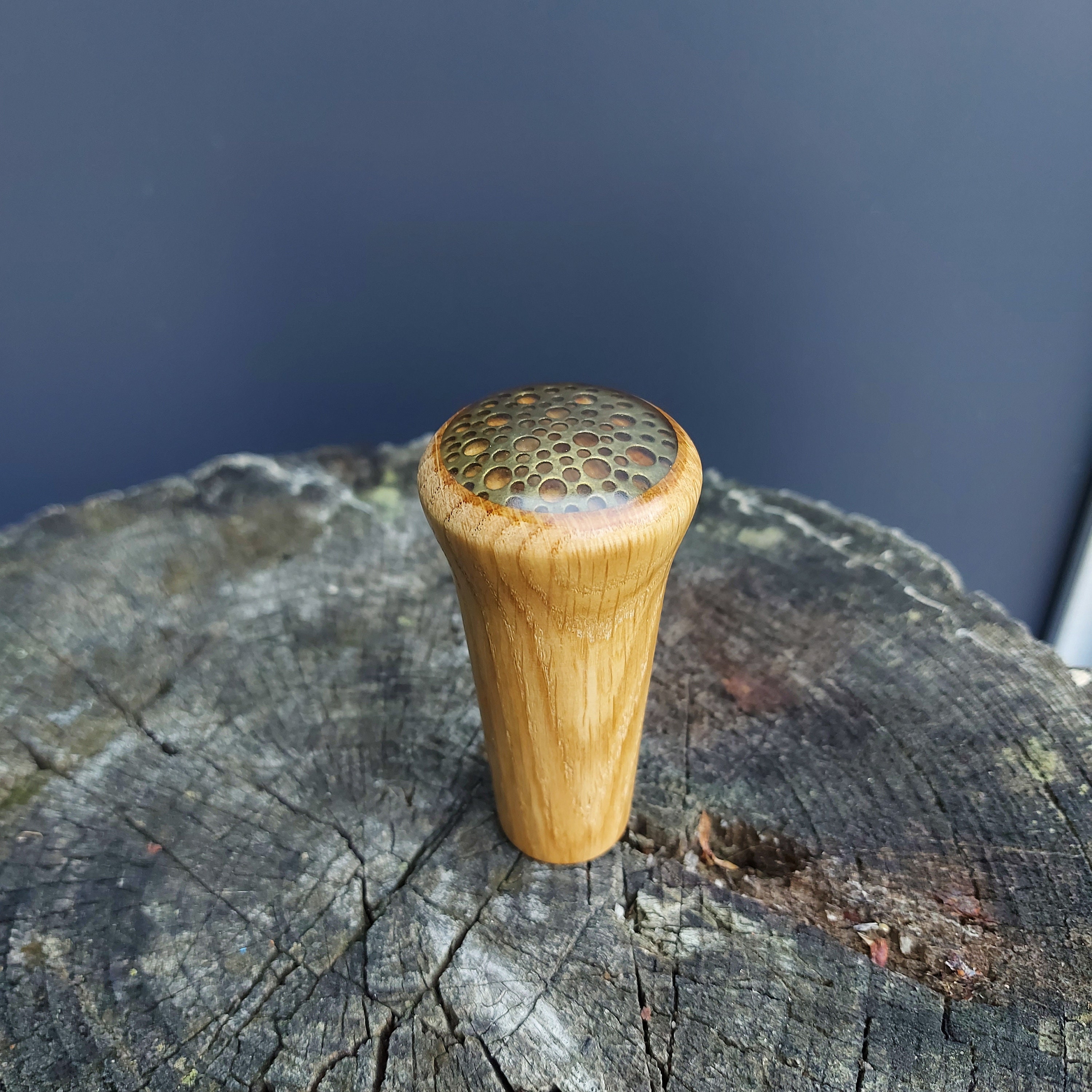 Wooden custom shift knob with resin and a bronze/brass Etsy