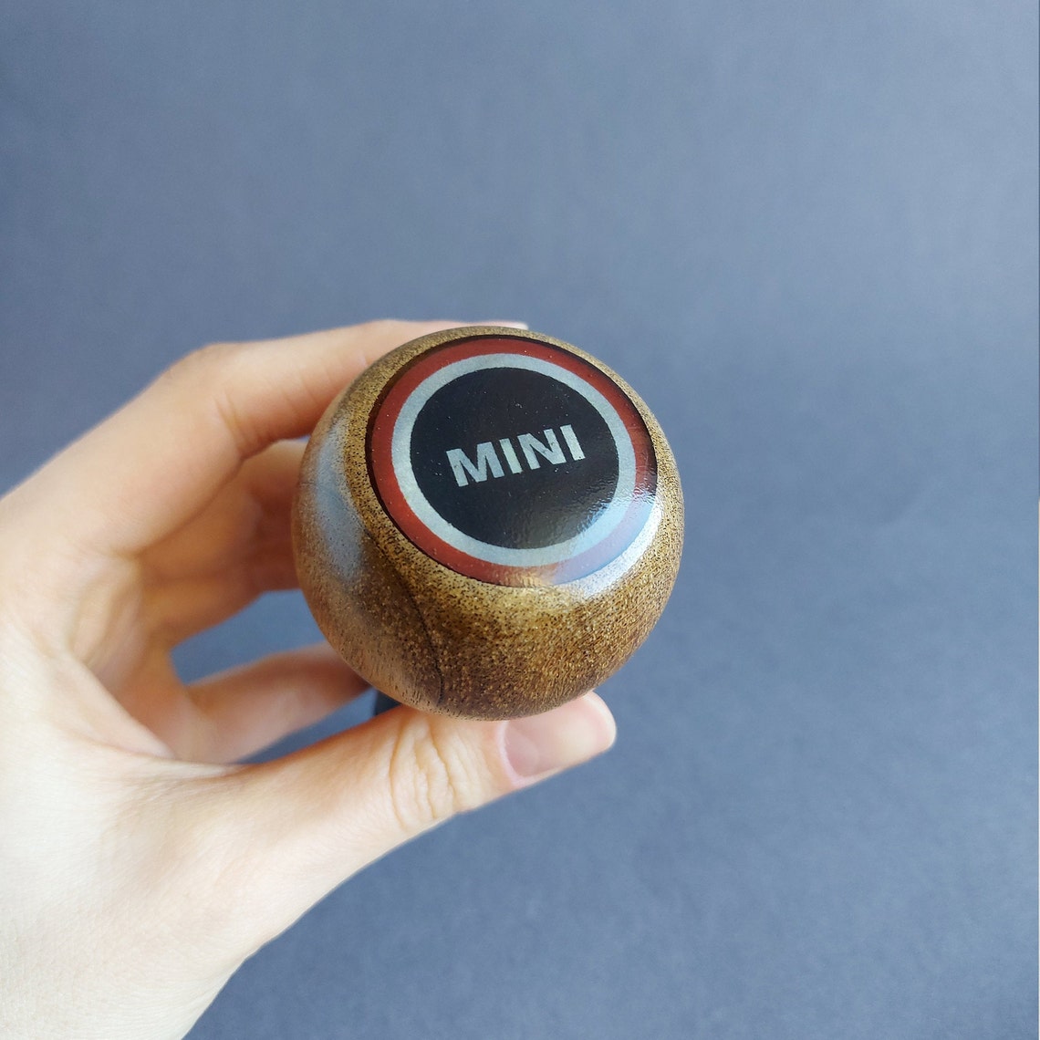 Mini cooper wooden custom shift knob with logo and resin. Gear Etsy