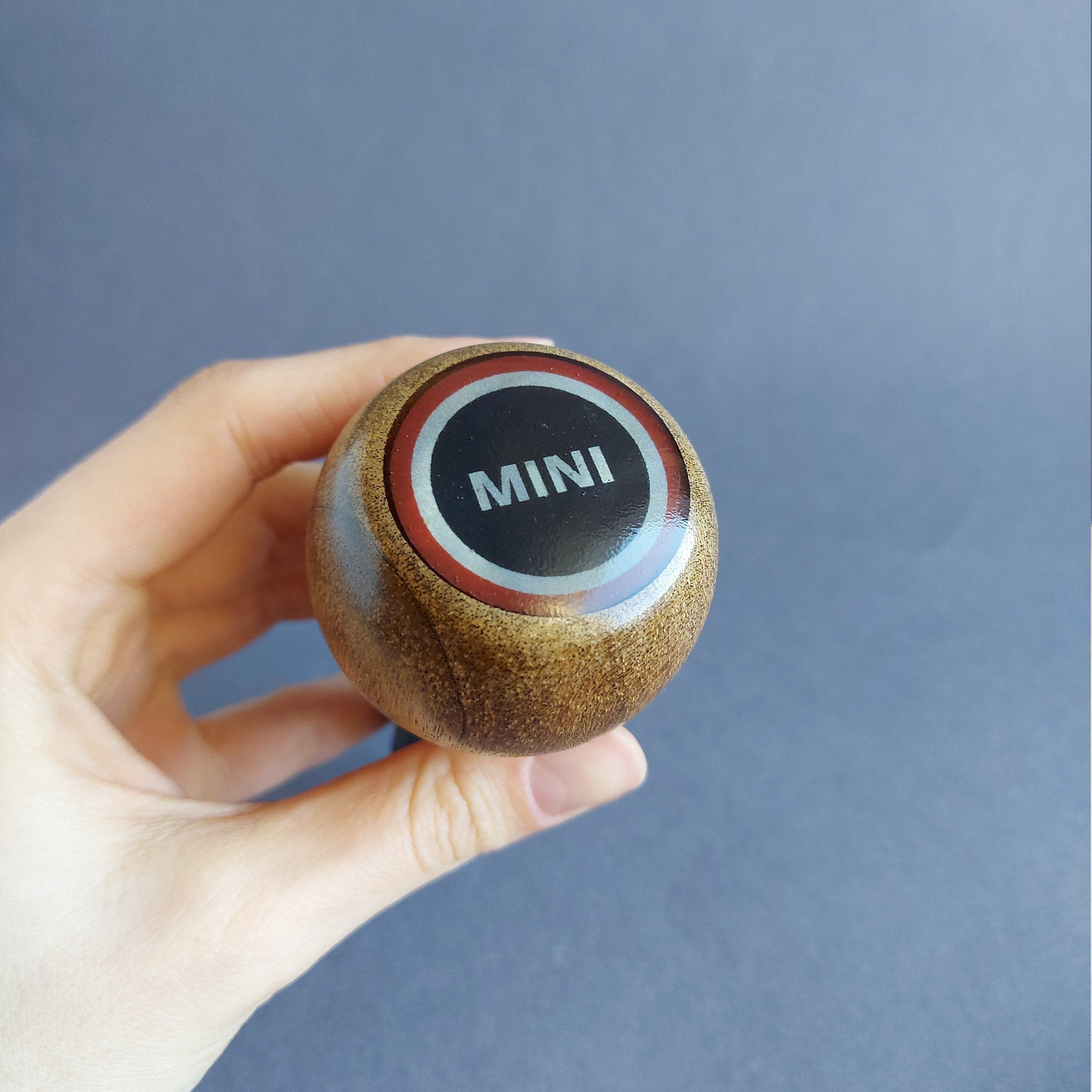 Mini cooper wooden custom shift knob with logo and resin. Gear Etsy