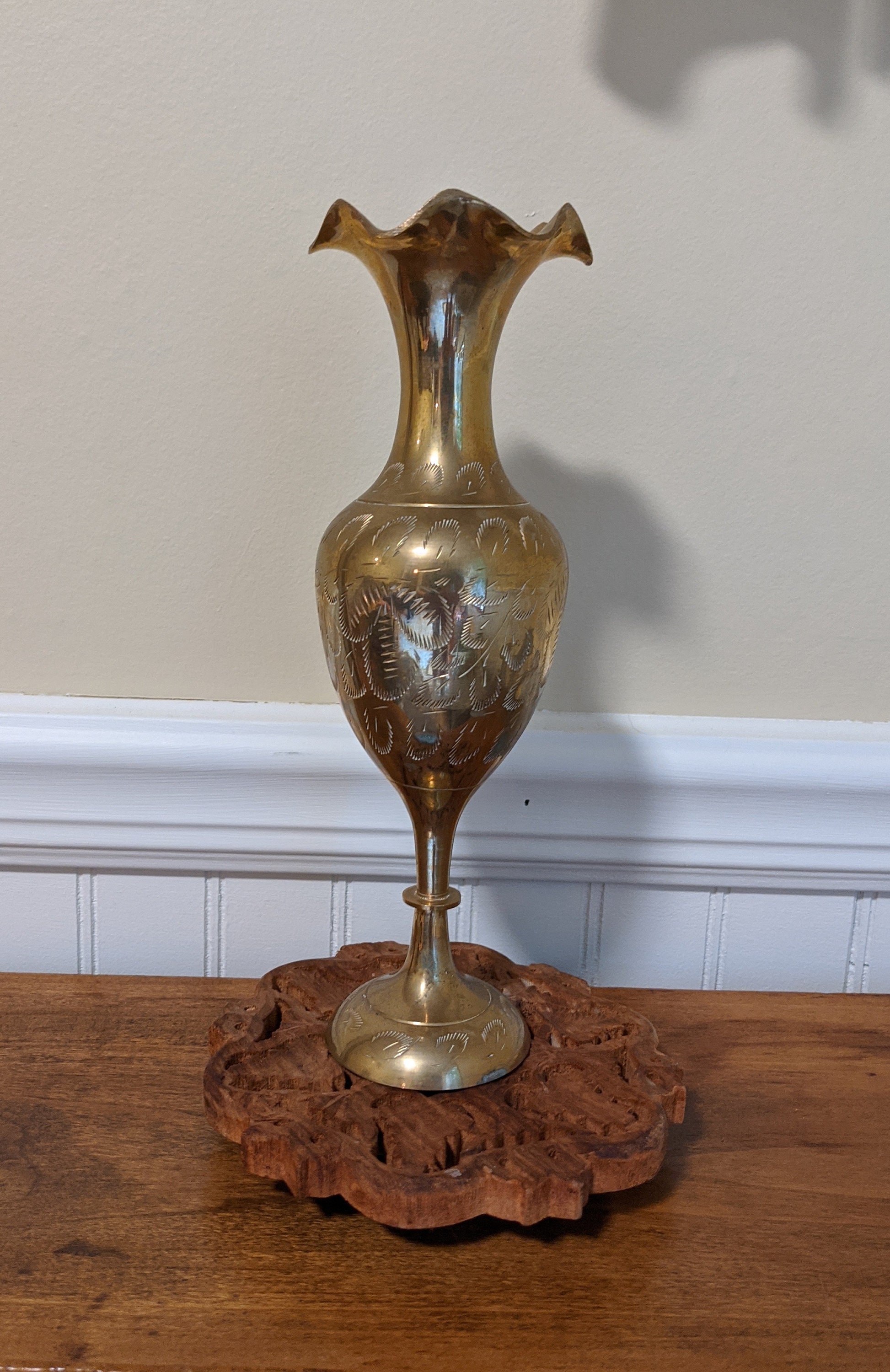 Vintage Brass Vase Etsy