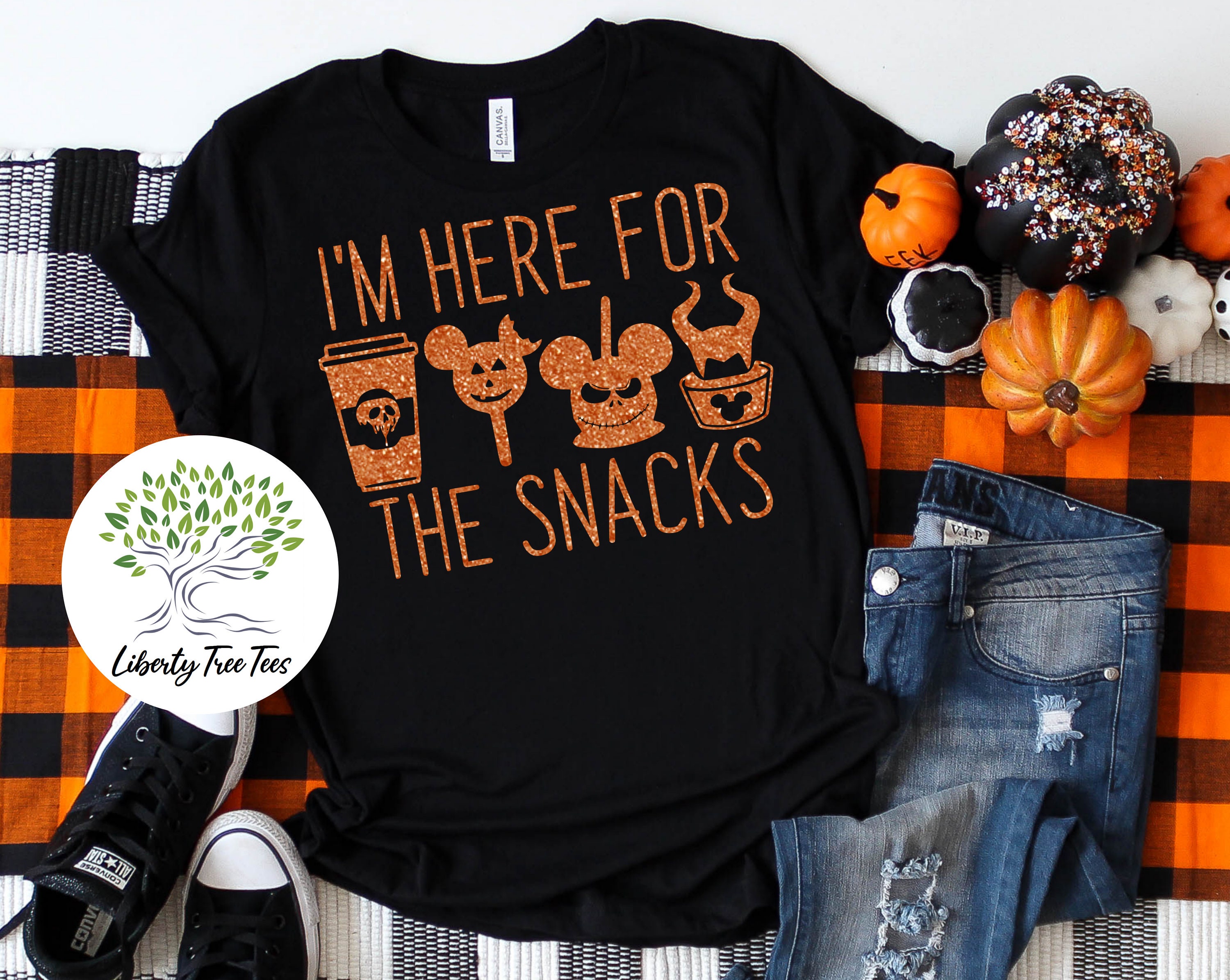 GLITTER Disney Halloween Snacks Shirt | Disney Halloween Shirt | Hall…