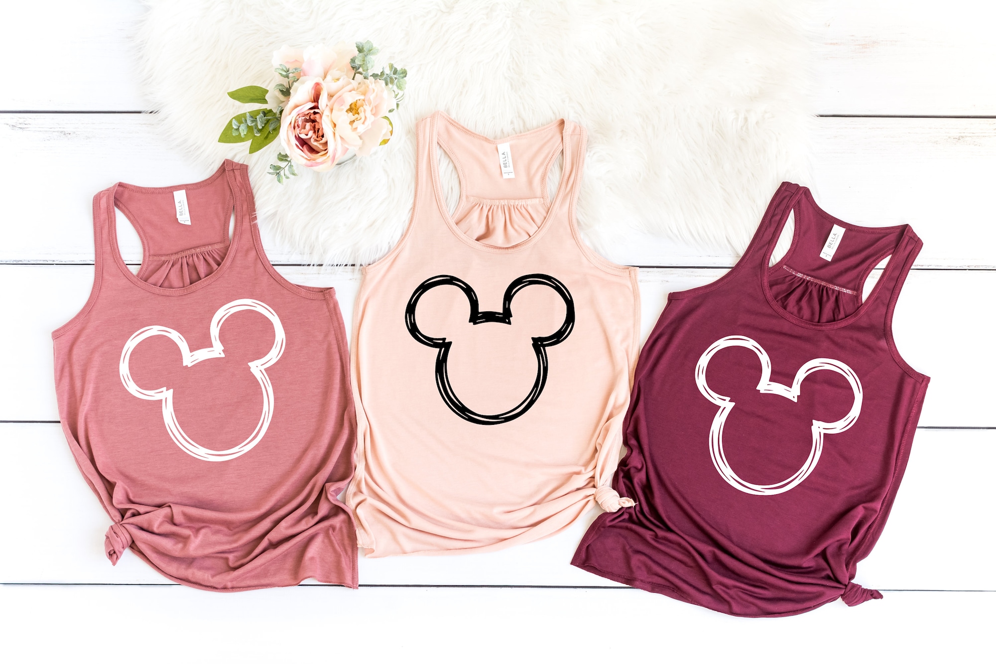 Discover Mickey Mouse Sketch Tank| Women's Disney Tank Top| Disney Shirts| Disney Family Shirts| Disney Shirts for Women| Magic Kingdom