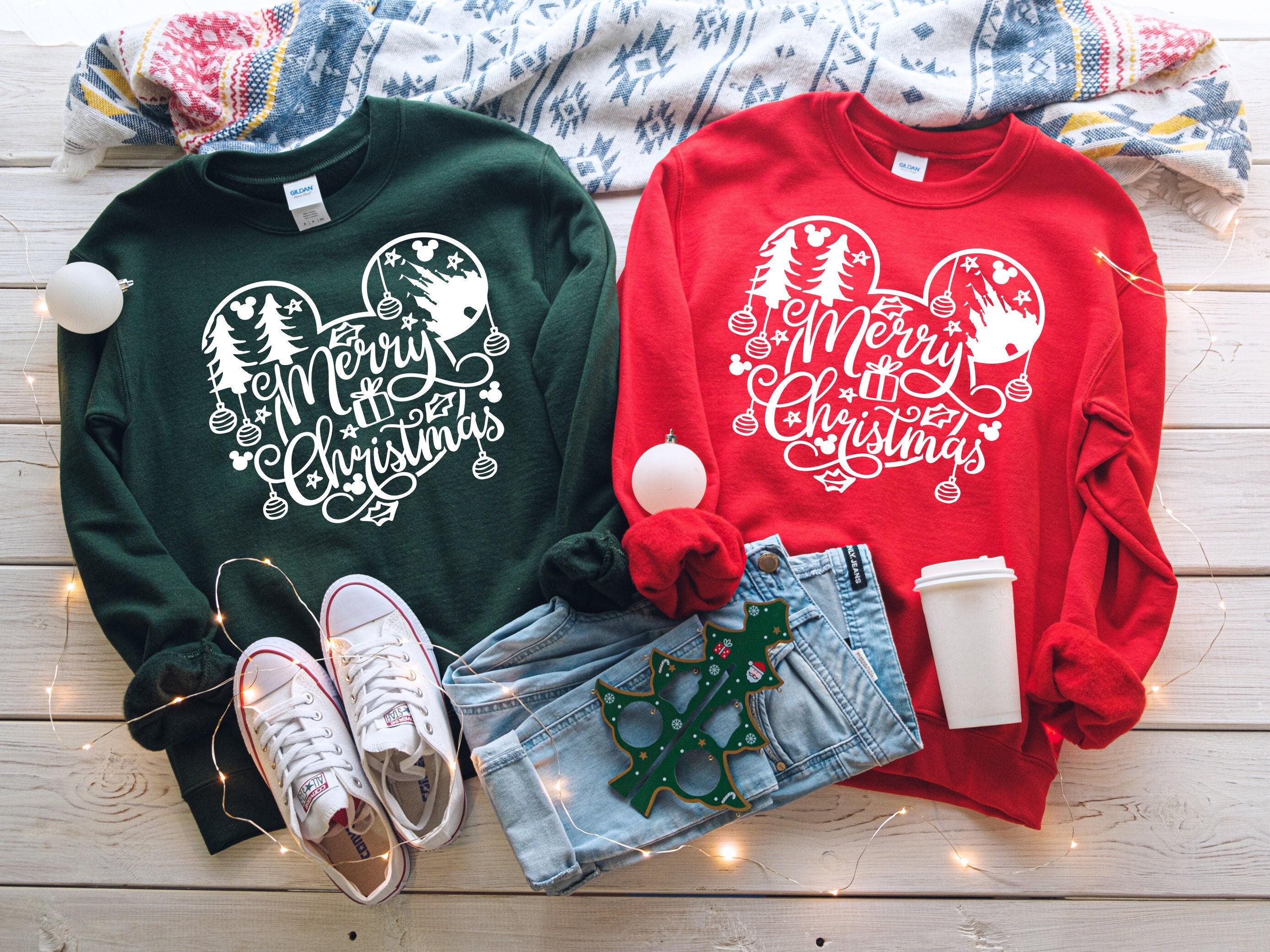 Merry Christmas Mickey Mouse Sweatshirt| Disney Christmas Shirts| Dis…