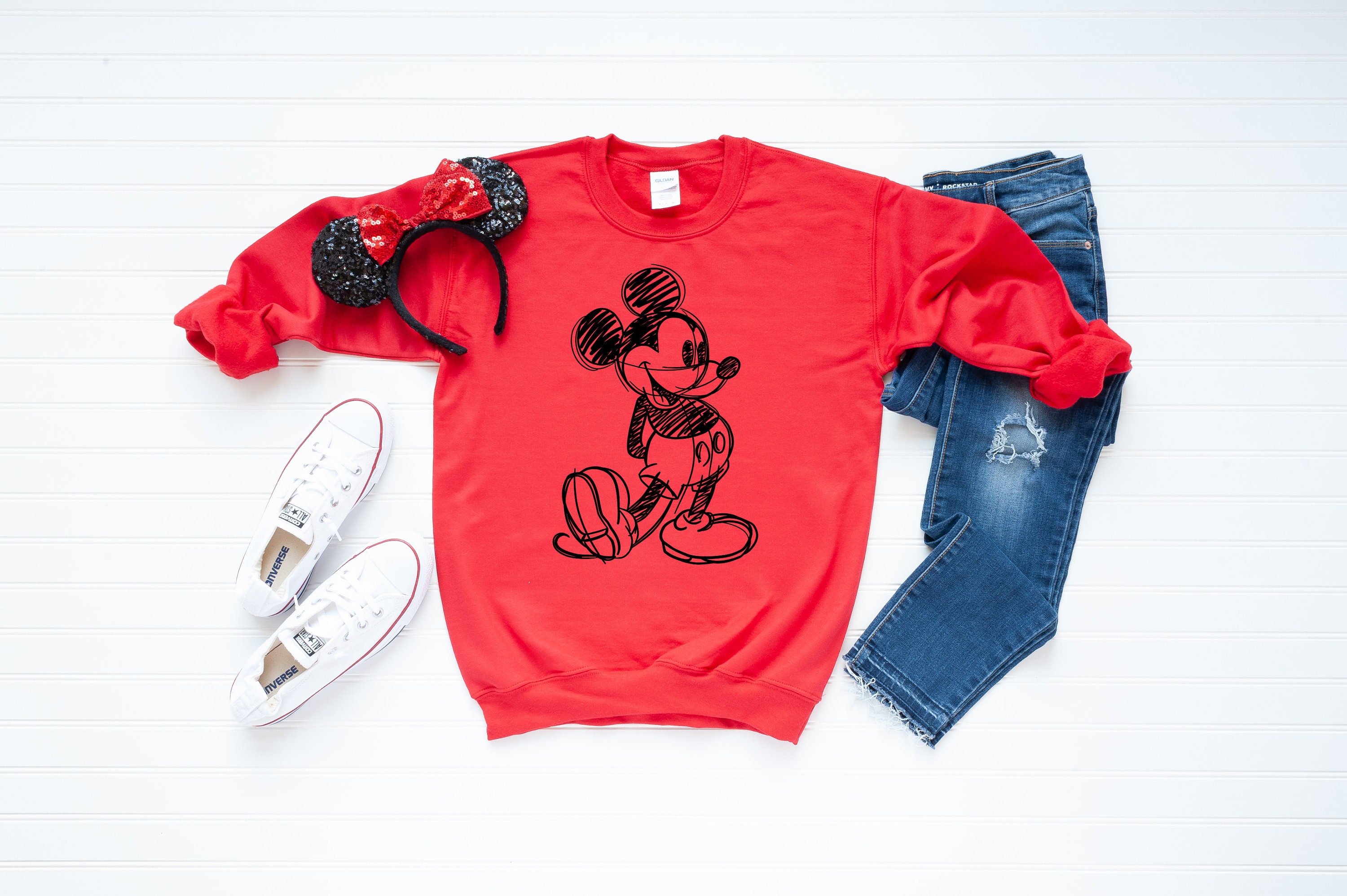 Vintage Mickey Mouse Sweatshirt| Disney Sweatshirt| Disney Shirts| Di…
