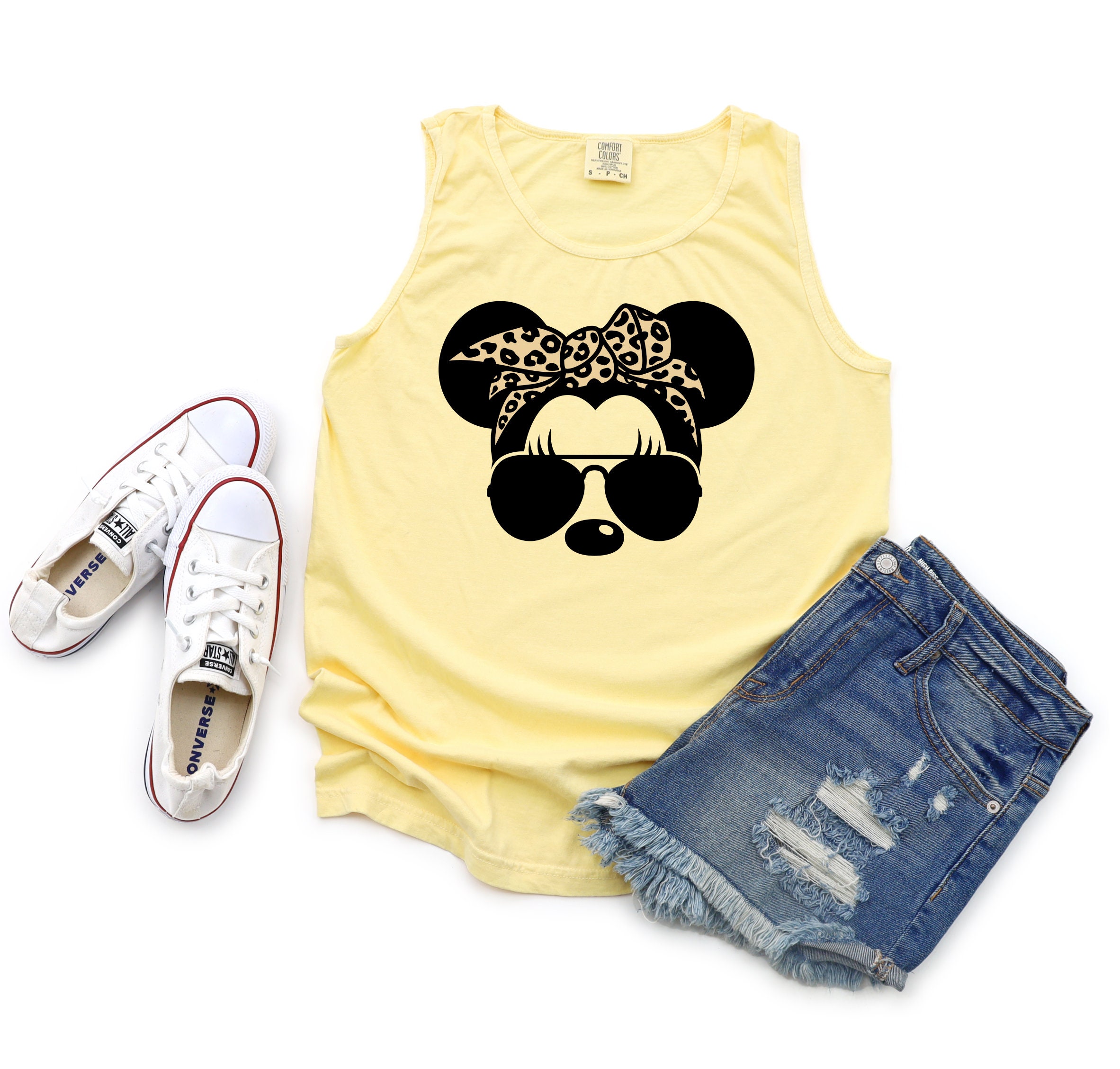 Discover Comfort Colors Mickey or Minnie Mouse Animal Kingdom Tank|  Disney Tank Top