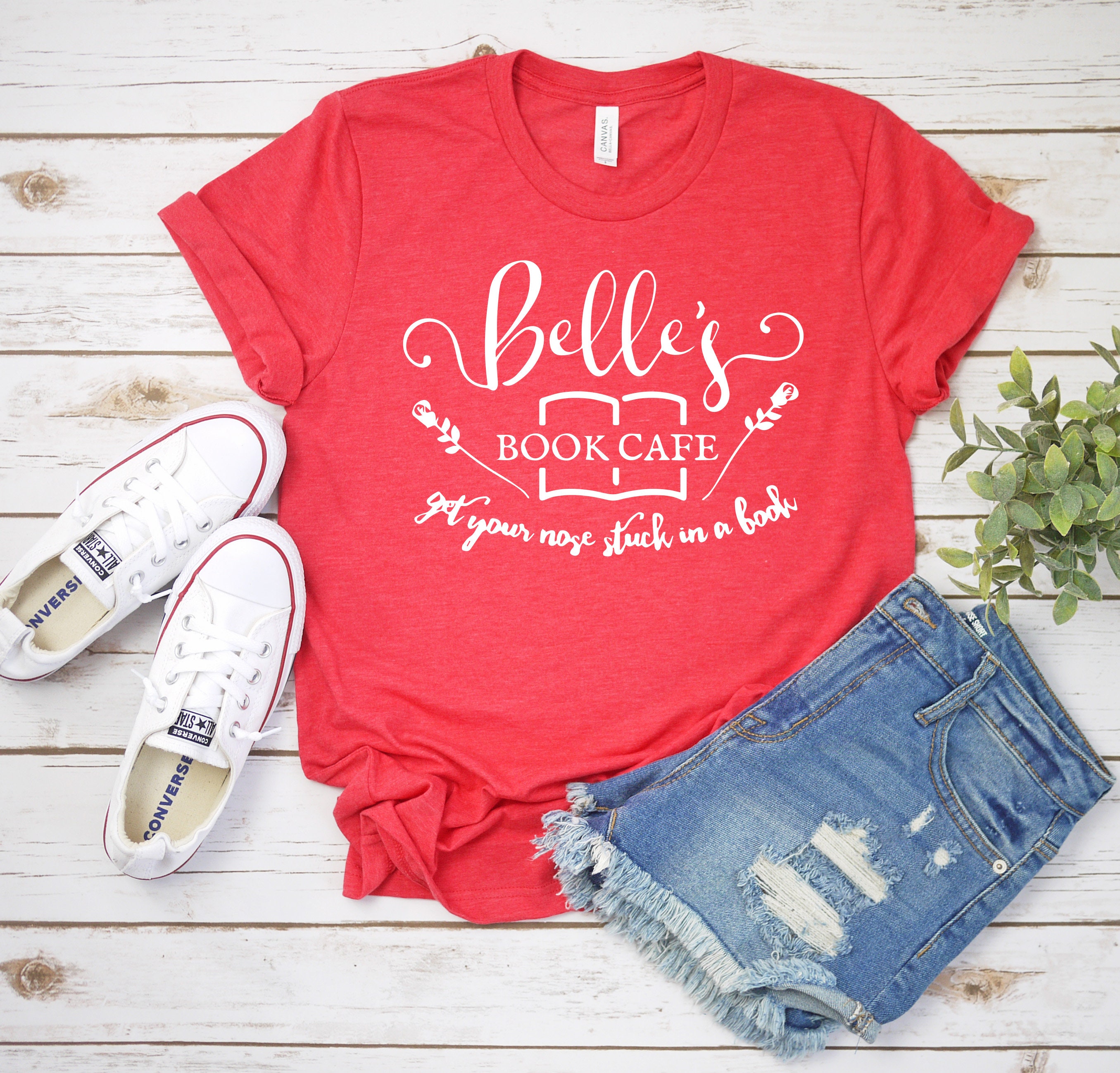 Belle's Book Cafe Shirt Disney Shirts Disney Shirts for | Etsy