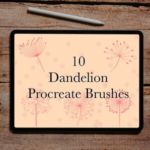 Procreate Dandelion Stamps / Brushes | 5 Stamps + 5 Brushes | Procreate Brushes