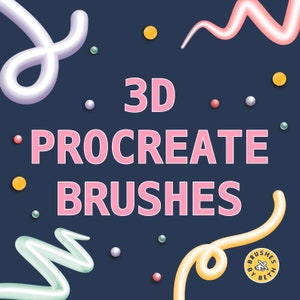 3D Procreate Pinsel / 3D-Schrift Pinsel / Digitalpinsel / 3D Procreate Pinsel / Procreate 3D