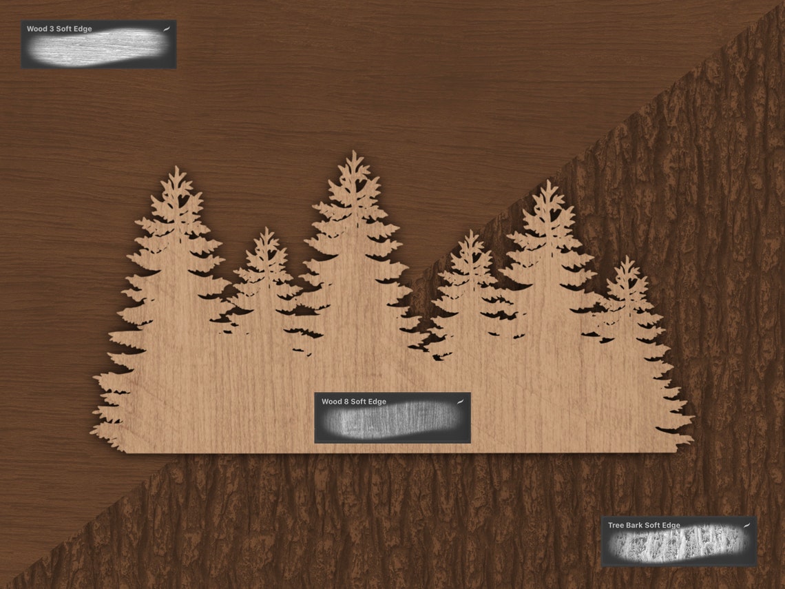 20 Procreate Wood Texture Brushes Tree Bark Texture Wood Etsy