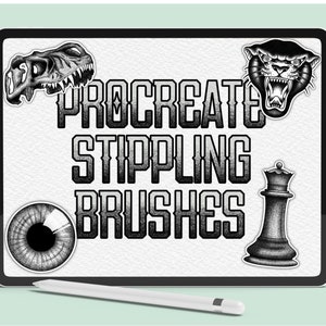 Procreate Stippling Bushes | 12 Brushes | Dotted Lines | Dotwork | Tattoo Brush | Tattoo Brushes | Procreate Dot Brushes | Procreate Brushes