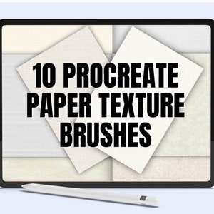 10 Procreate Paper Texture Brushes | PLUS Colour Swatches | Canvas | Watercolour Paper | Background Textures for Procreate