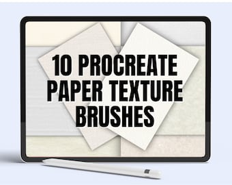 Procreate Paper Texture Brushes: Canvas & Watercolor (Digital Download)