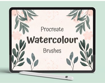 30 aquarelpenselen voor voortplanten: digitale penselenset (digitale download)