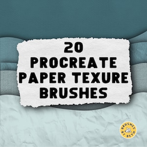 20 Procreate Paper Texture Brushes | Canvas Texture | Watercolour Paper | Procreate Overlays